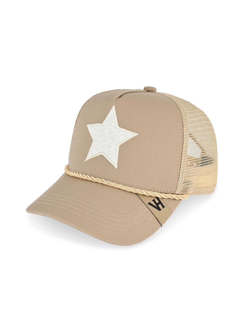 VINTAGE HAVANA Trucker Hats Women | Mesh Adjustable | Beige, Pearl | Size L